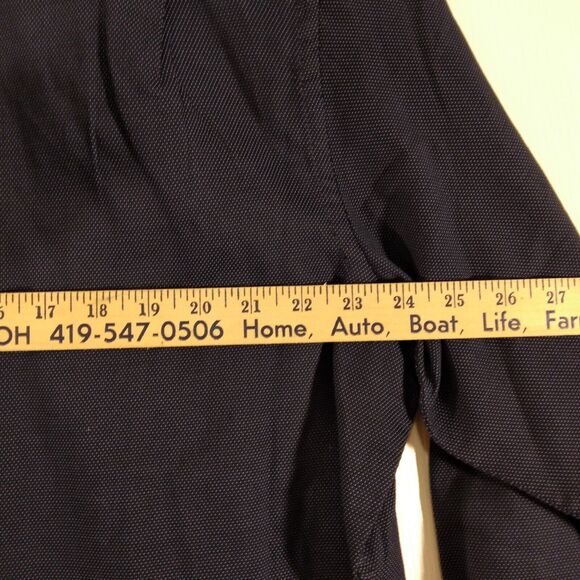 Van Heusen dress shirt mens XL Xlarge 17-17.5 blue polka dot classic fit long sl - Picture 3 of 9